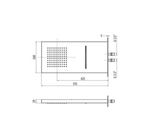 Верхний душ Gattoni Programma Doccia 260x260 мм ec465550