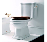 Унитаз-моноблок Kerasan Retro 72х38.5 см слив в пол ручка справа белый/золото 107101/760391/101201/756991