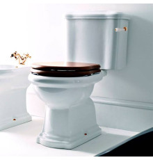 Унитаз-моноблок Kerasan Retro 72х38.5 см слив в пол ручка справа белый/золото 107101/760391/101201/756991