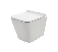 Унитаз подвесной AQUAme Rimless с сиденьем SoftClose 490x340x350 мм AQM2004