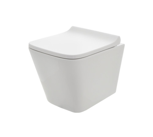 Унитаз подвесной AQUAme Rimless с сиденьем SoftClose 490x340x350 мм AQM2004