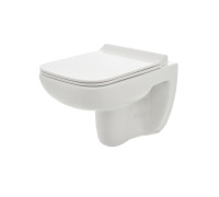 Унитаз подвесной AQUAme Rimless с сиденьем SoftClose 550x350x375 мм AQM2007