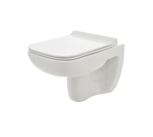 Унитаз подвесной AQUAme Rimless с сиденьем SoftClose 550x350x375 мм AQM2007