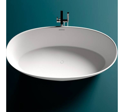 Ванна отдельностоящая Salini Alda 160х80х57.5 см S-Stone с сифоном и сливом-переливом 101923M