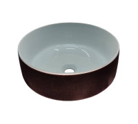 Раковина накладная Artceram Cognac 42 см белый / testa di moro COL001 01 65