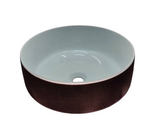 Раковина накладная Artceram Cognac 42 см белый / testa di moro COL001 01 65