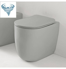 Унитаз безободковый пристенный Kerasan Nolita 55х35 см Tornado с креплениями WB5N светло-серый 531959