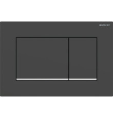 Клавиша смыва Geberit Sigma30 для двойного смыва квадратная черный матовый/хром 115.883.14.1