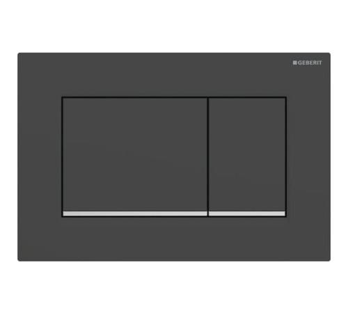 Клавиша смыва Geberit Sigma30 для двойного смыва квадратная черный матовый/хром 115.883.14.1