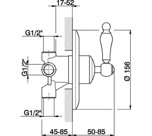 Переключатель на 3 положения Cisal Arcana Toscana бронза TS00027027
