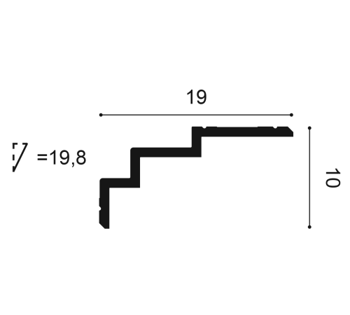 Карниз потолочный Orac Decor Luxxus Steps C392