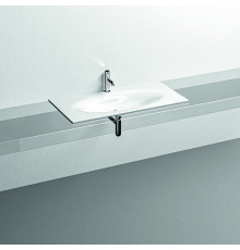 Раковина Kerasan Shape 102х52 см встраиваемая 1 отверстие белый глянцевый 547001