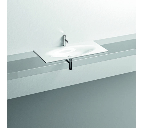 Раковина Kerasan Shape 102х52 см встраиваемая 1 отверстие белый глянцевый 547001