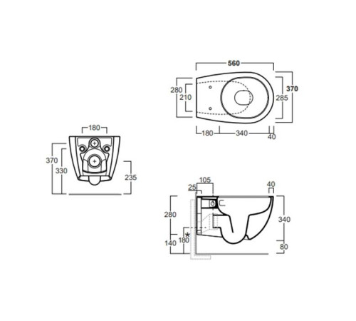 Унитаз подвесной Simas Vignoni 56х36.5 см безободковый смыв Tornado белый матовый VI18VERT bi matt