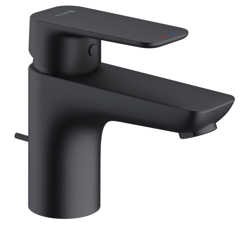 Смеситель для раковины Kludi PureStyle 75 мм со сливным гарнитуром черный матовый 403823975