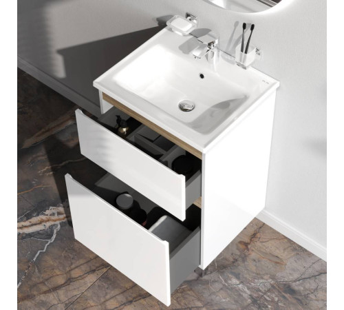 Тумба под раковину напольная AM.PM X-Joy 55 см 2 ящика белый глянец M85AFSX0552WG