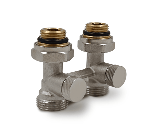 Клапан Н-образный прямой Primoclima Armature для нижнего подключения 3/4 x 1/2 никель PC3412HS