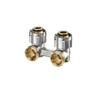 Узел радиаторный угловой Oventrop Multiflex F ZB 3/4 x 3/4 EK никелированный 1015814
