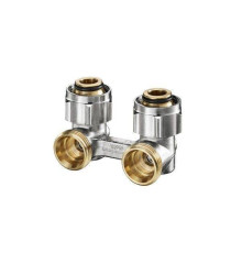 Узел радиаторный угловой Oventrop Multiflex F ZB 3/4 x 3/4 EK никелированный 1015814