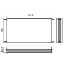Монтажная рама для зеркального шкафа встраиваемая emco Asis prestige 1215х147х665 мм 9897 000 22