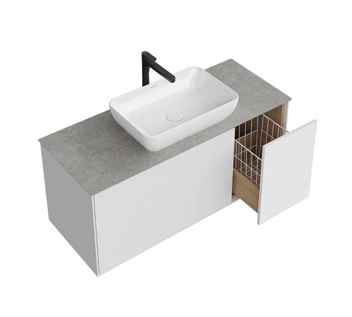 Тумба подвесная Kerama Marazzi PLAZA Modern 120x48 см 3 ящика белый / дуб виченце PLB.M.120.3\WHT.V