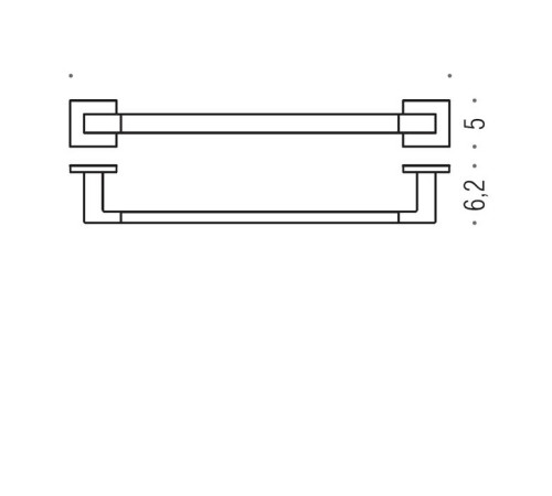Полотенцедержатель Colombo Design Basic Q 41 см хром B3709.CR