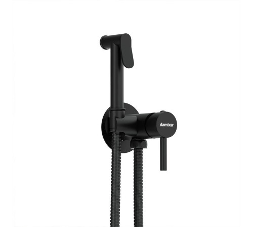 Смеситель с гигиеническим душем Damixa Space настенный черный матовый 217000000