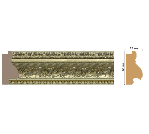 Багет из полистирола DECOMASTER FM10-4 60х25х2850 мм FM10-4