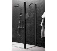 Боковая стенка Novellini Young 890-910х2000 мм профиль черный матовый стекло прозрачное Y2F1B89-1H