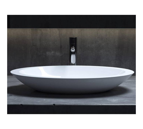 Раковина накладная Salini Callista 57.5х35х8.5 см S-Stone белый матовый 1101202SM