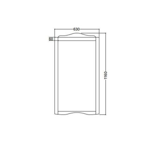 Зеркало в деревянной раме Kerasan Retro 63х116 см орех 731340
