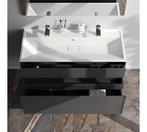 Тумба под раковину подвесная AM.PM Inspire V2.0 120 см 3 ящика графит матовый M50AFHX1203GM