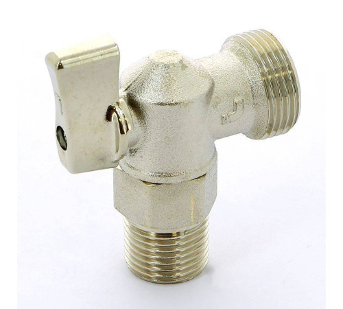 Кран шаровой для стиральной машины ITAP никелированный 1/2х3/4 дюйма 392 1/2