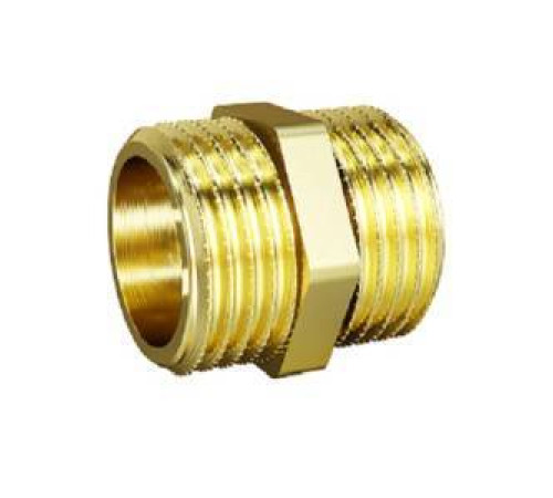 Ниппель резьбовой LD DN25 1 НР-НР латунь LD.65.501.25