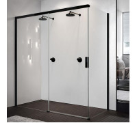 Душевой угол Novellini Opera 120х91х200 см Sx стекло черный OPEPH119S-1H/OPEFH89D-1H