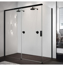 Душевой угол Novellini Opera 120х91х200 см Sx стекло черный OPEPH119S-1H/OPEFH89D-1H