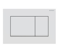 Клавиша смыва Geberit Sigma30 для двойного смыва квадратная белый матовый/хром 115.883.JT.1