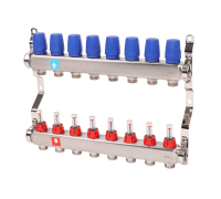 Коллекторная группа Hogart Premium 1 x 3/4 EK 8 выходов с расходомерами HOGMS50806