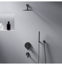 Встраиваемая душевая система AM.PM Scandinavian Pure со смесителем и изливом черная 936510300