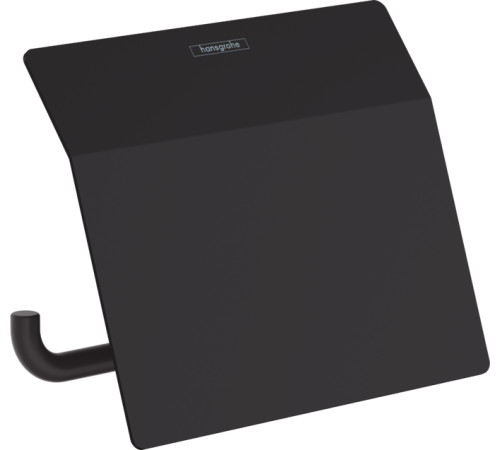 Держатель туалетной бумаги с крышкой Hansgrohe AddStoris черный матовый 41753670