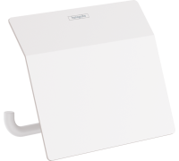 Держатель туалетной бумаги с крышкой Hansgrohe AddStoris белый матовый 41753700