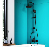 Душевая система DORFF Comfort с тропическим душем черная D0708000BL