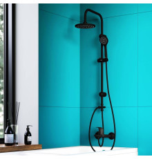 Душевая система DORFF Comfort с тропическим душем черная D0708000BL
