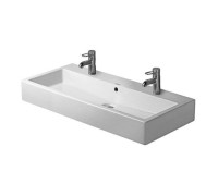 Раковина подвесная Duravit Vero 100х47 см 2 отверстия с переливом белая 0454100024