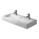 Раковина подвесная Duravit Vero 100х47 см 2 отверстия с переливом белая 0454100024