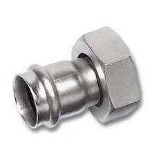 Соединение резьбовое SANHA NiroSan Press 15 мм x 1/2 ВР с плоским уплотнением 69359M1512