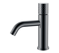 Смеситель для раковины Boheme Stick Diamond длина излива 13.5 см глянцевая оружейная сталь 121-SGM