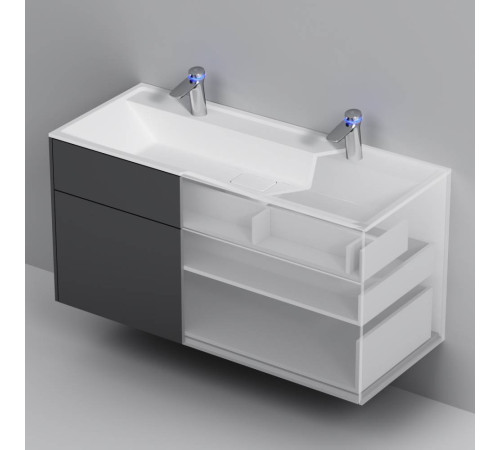 Тумба под раковину подвесная AM.PM Inspire V2.0 120 см 3 ящика графит матовый M50AFHX1203GM