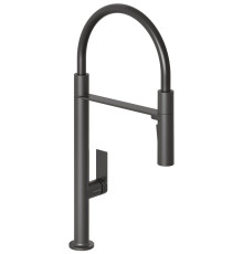 Смеситель для кухни KLUDI QORD с выдвижным поворотным изливом черный матовый 568596675