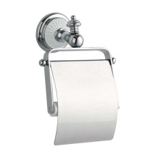 Держатель туалетной бумаги Boheme Vogue с крышкой подвесной хром 10131